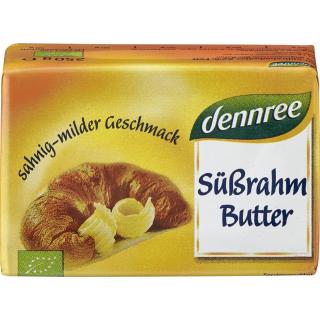 dennree Süßrahmbutter, 250 g Stück