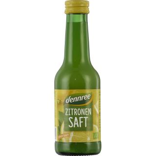 dennree Zitronensaft, 0,2 L Flasche