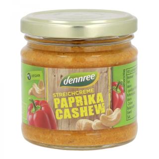 dennree Streichcreme Paprika Cashew, 180 gr Glas