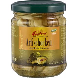 Gustoni Artischockenhälften gegrillt, in Kräuteröl