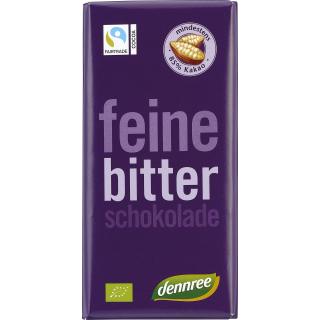 dennree Feine Bitter Schokolade 85%, 100 gr Stück