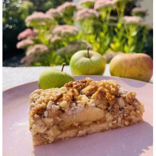 Apfelkuchen mit Nuss-Caramel