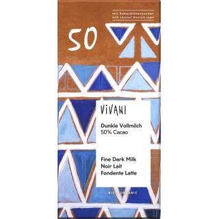 VIVANI Dunkle Vollmilch mit Kokosblütenzucker 50%