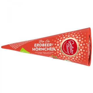 Bio Eis Erdbeerhörnchen