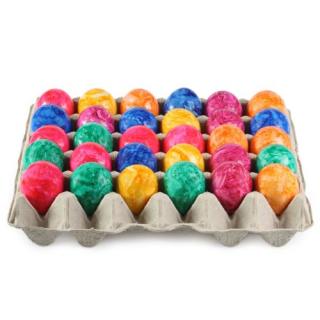 Eier gefärbt & hartgekocht lose