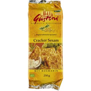 Gustoni Cracker Sesam mit Rosmarin, 250 g Packung