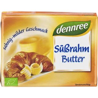 dennree Süßrahmbutter, 250 gr Stück