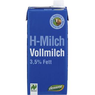 dennree H-Milch Naturland, 1 ltr Packung