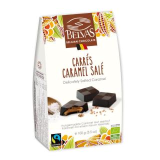 Belvas Carrés Caramel mit Salz, 100 g Packung