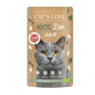 CATS LOVE Katzen Nassfutter Rind, 100 g Beutel